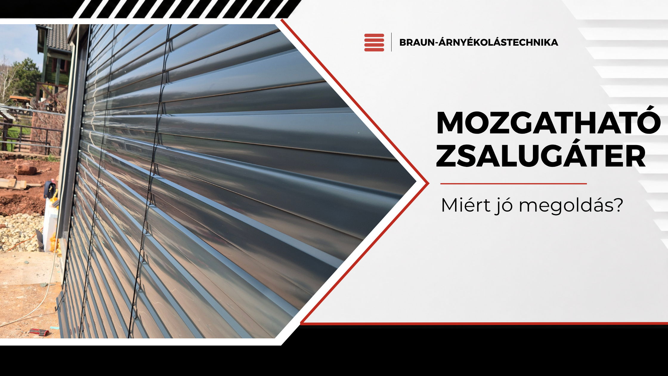 Mozgatható lamellás zsalugáter