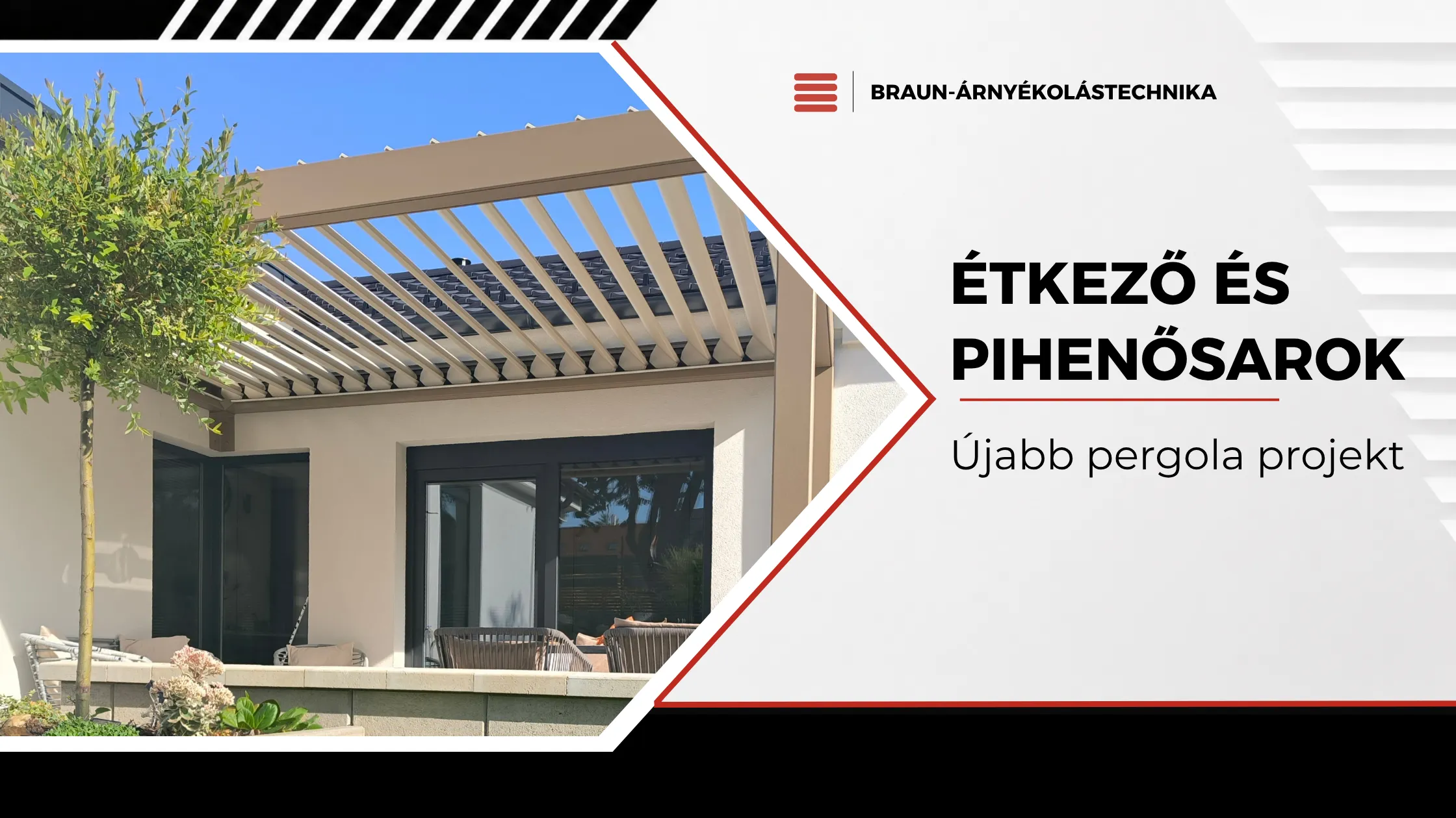 Lamellás pergola: új teraszprojekt | Braun Árnyékolás